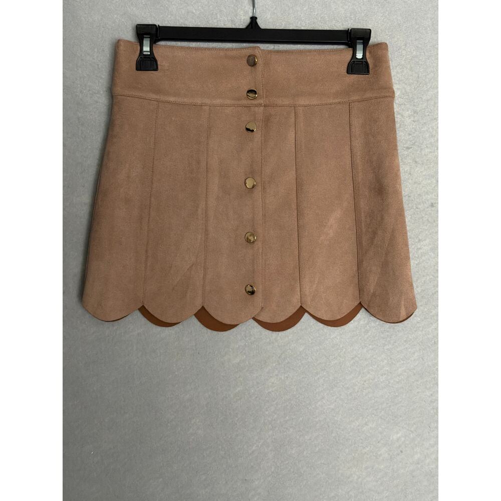 KatieJNYC Autumn Skirt Scalloped Hem in Latte Junior (Tween) Girls Small NEW